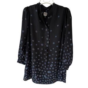 Anne Klein Size 2X Black & blue floral long tunic size L